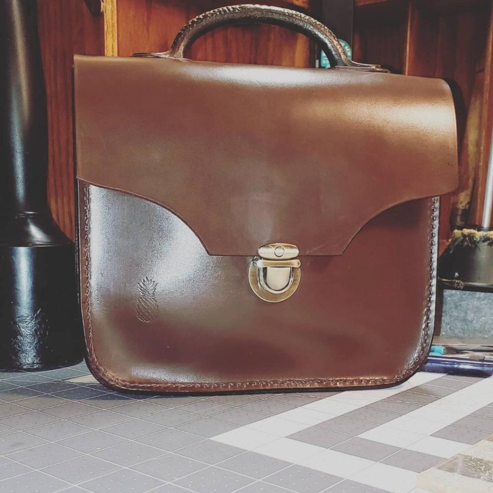 Brown Sedgwick & Co. British Leather Top Handle Handbag